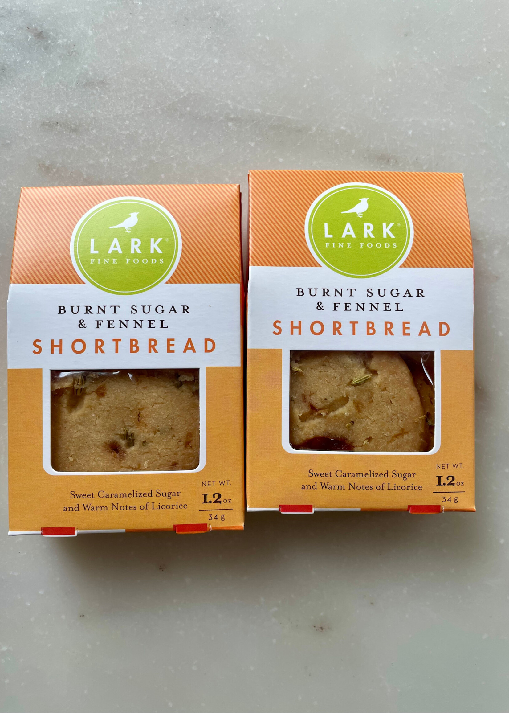 Lark Fine Foods, Burnt Sugar & Fennel Shortbread, Petit Paquet, Essex, MA 1.2oz (34g)