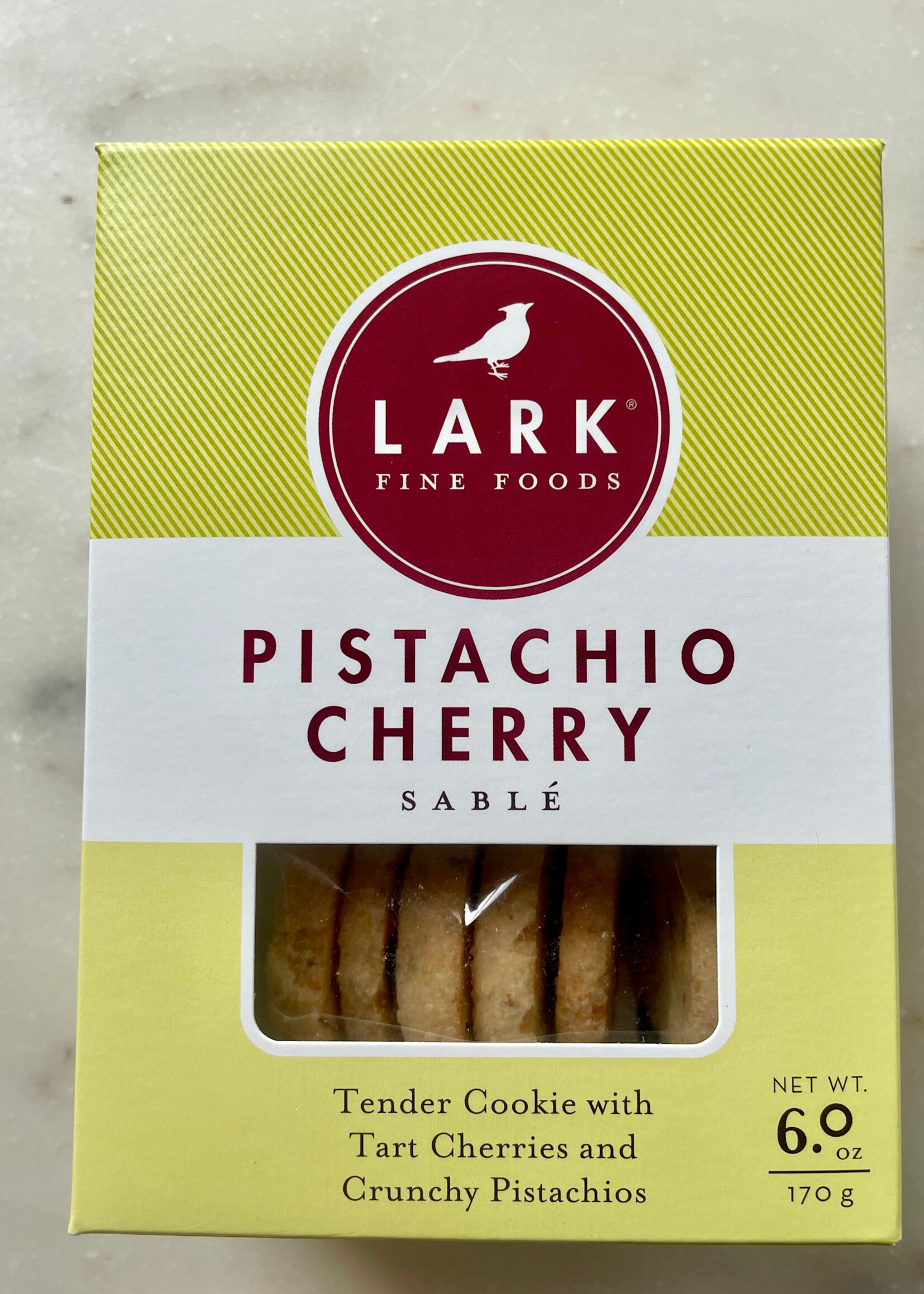 Lark Fine Foods, Pistachio Cherry Sablé, Essex, MA 6.0 (170g)