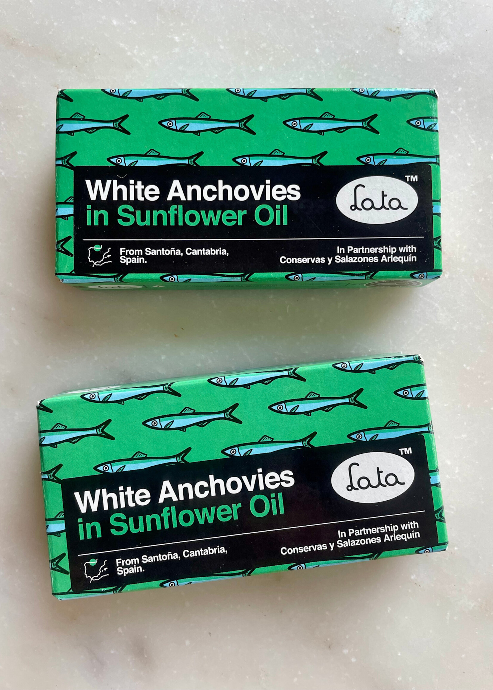 Lata White Anchovies Boquerones in Sunflower Oil, Santoña, Cantabria, Spain 50g (1.8oz)