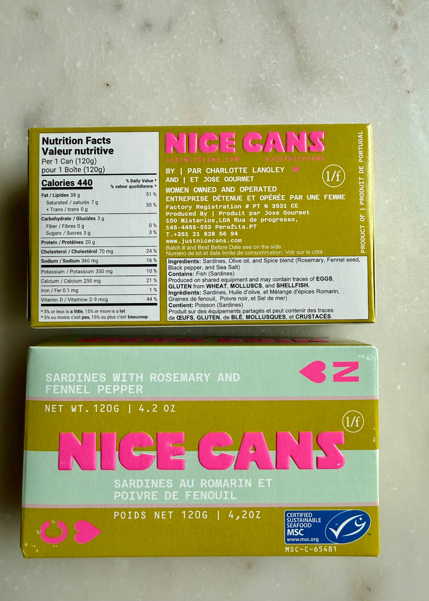 Nice Cans Sardines with Rosemary, Fennel and Pepper 120g