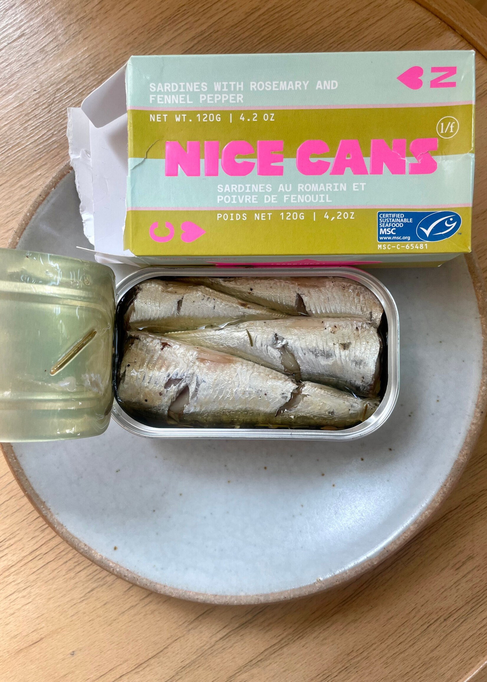 Nice Cans Sardines with Rosemary, Fennel and Pepper 120g