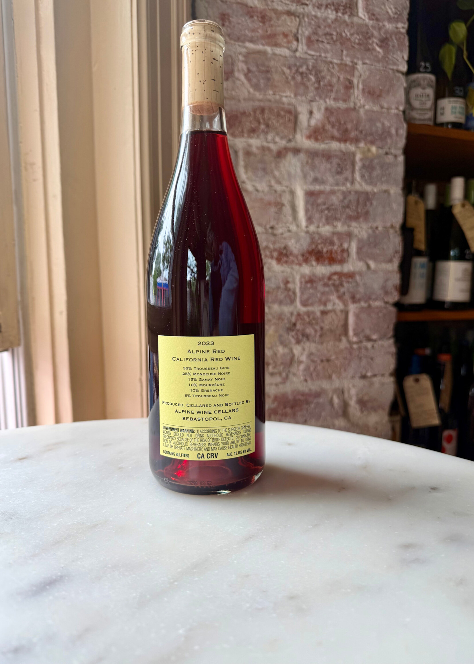 Alpine Wine Cellars, Alpine Red, Sebastopol, California 2023
