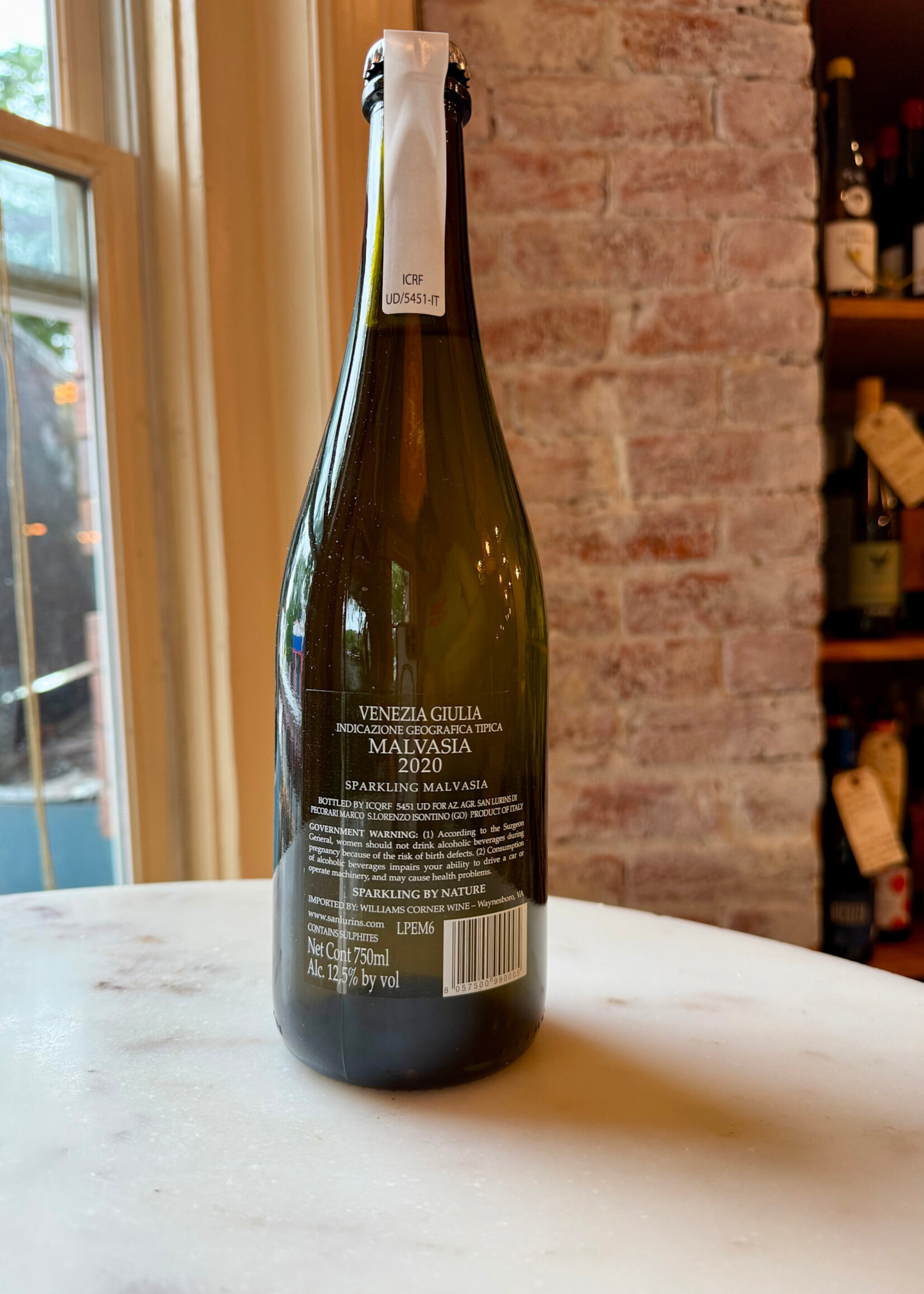 San Lurins, Malvasia Metodo Classico Frizzante, IGT Venezia Giulia, Italy 2021