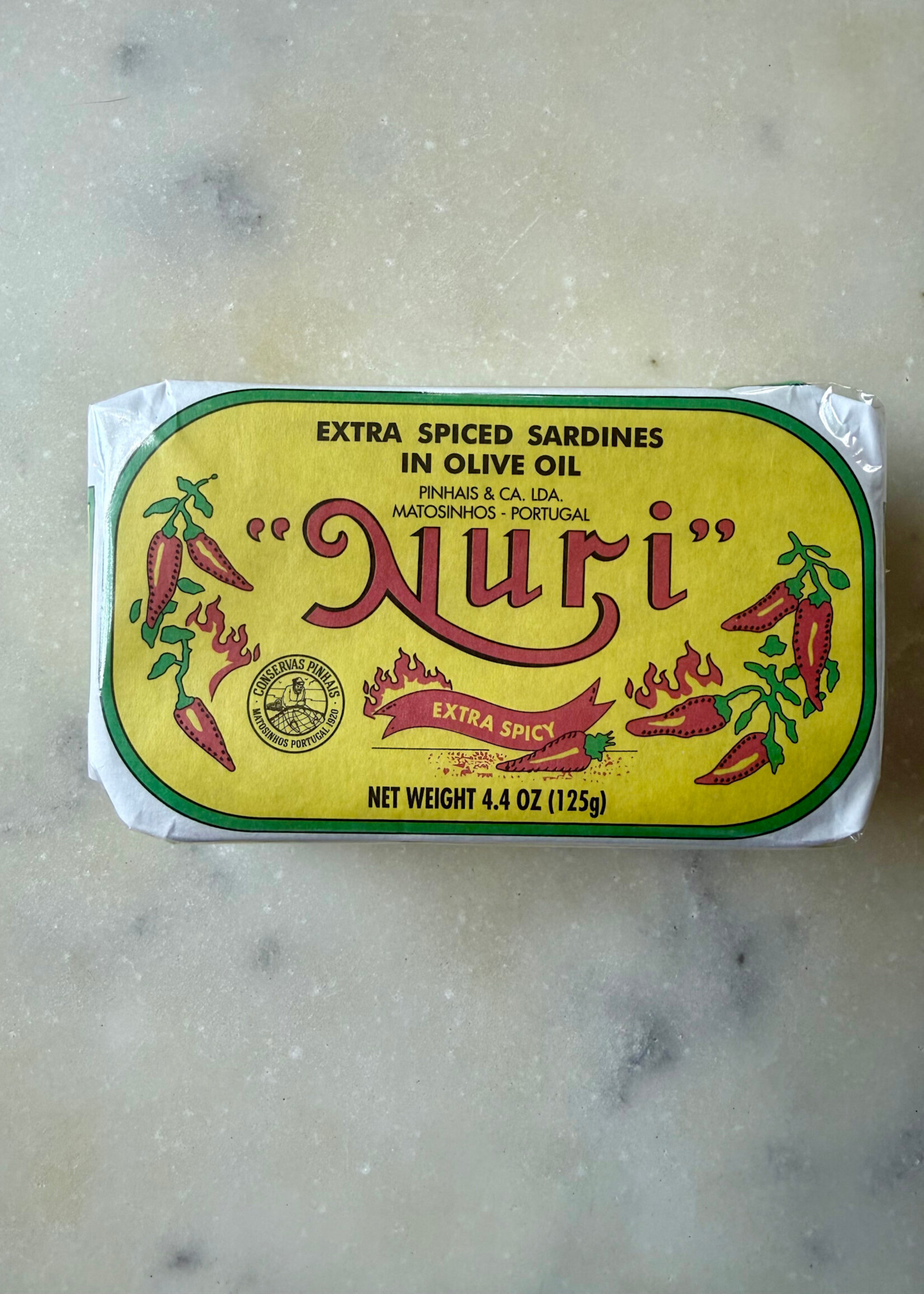 Nuri Extra Spiced Sardines in Olive Oil, Portugal (4.4oz)