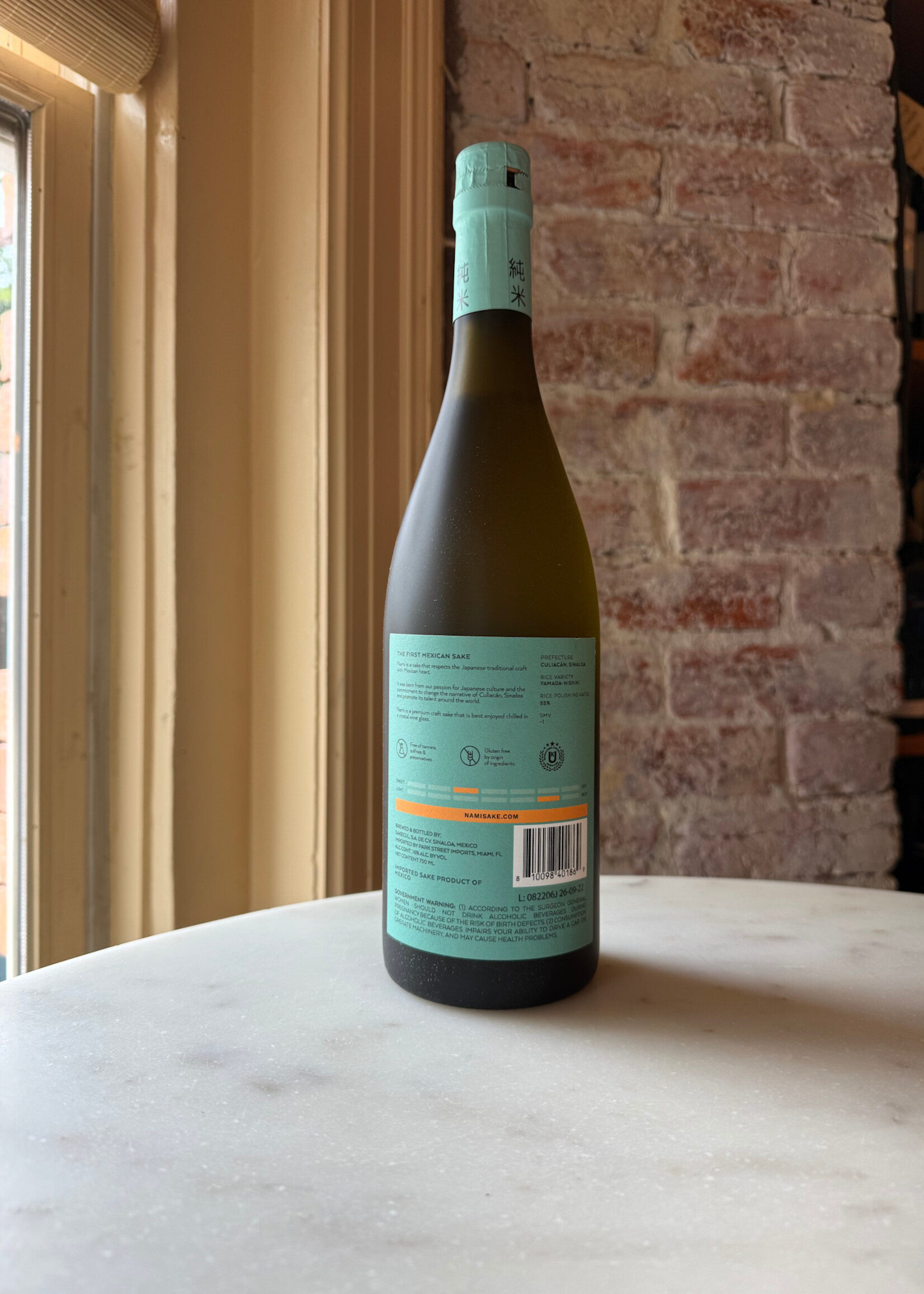 Nami Mexican Craft Sake,  Tokubetsu Junmai, Culiacan, Sinaloa, Mexico