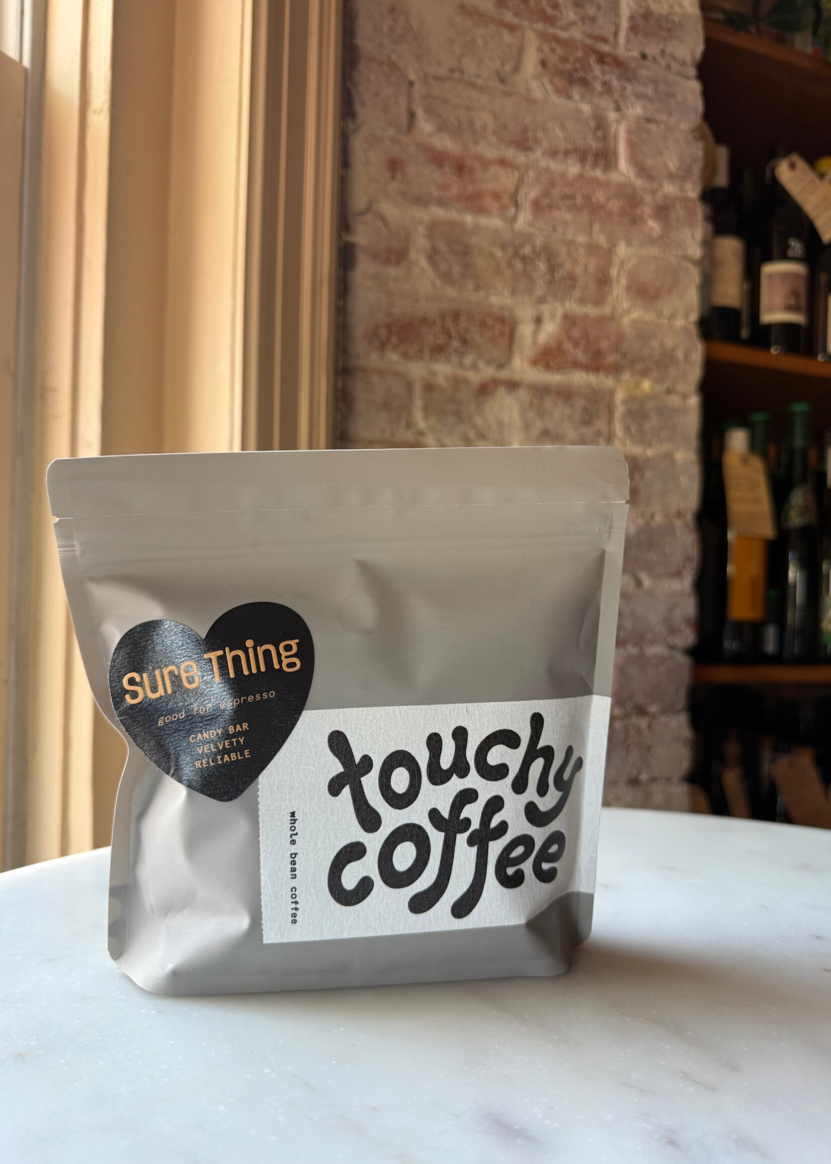 Touchy Coffee, Sure Thing Whole Bean Coffee, Troy, New York 12oz