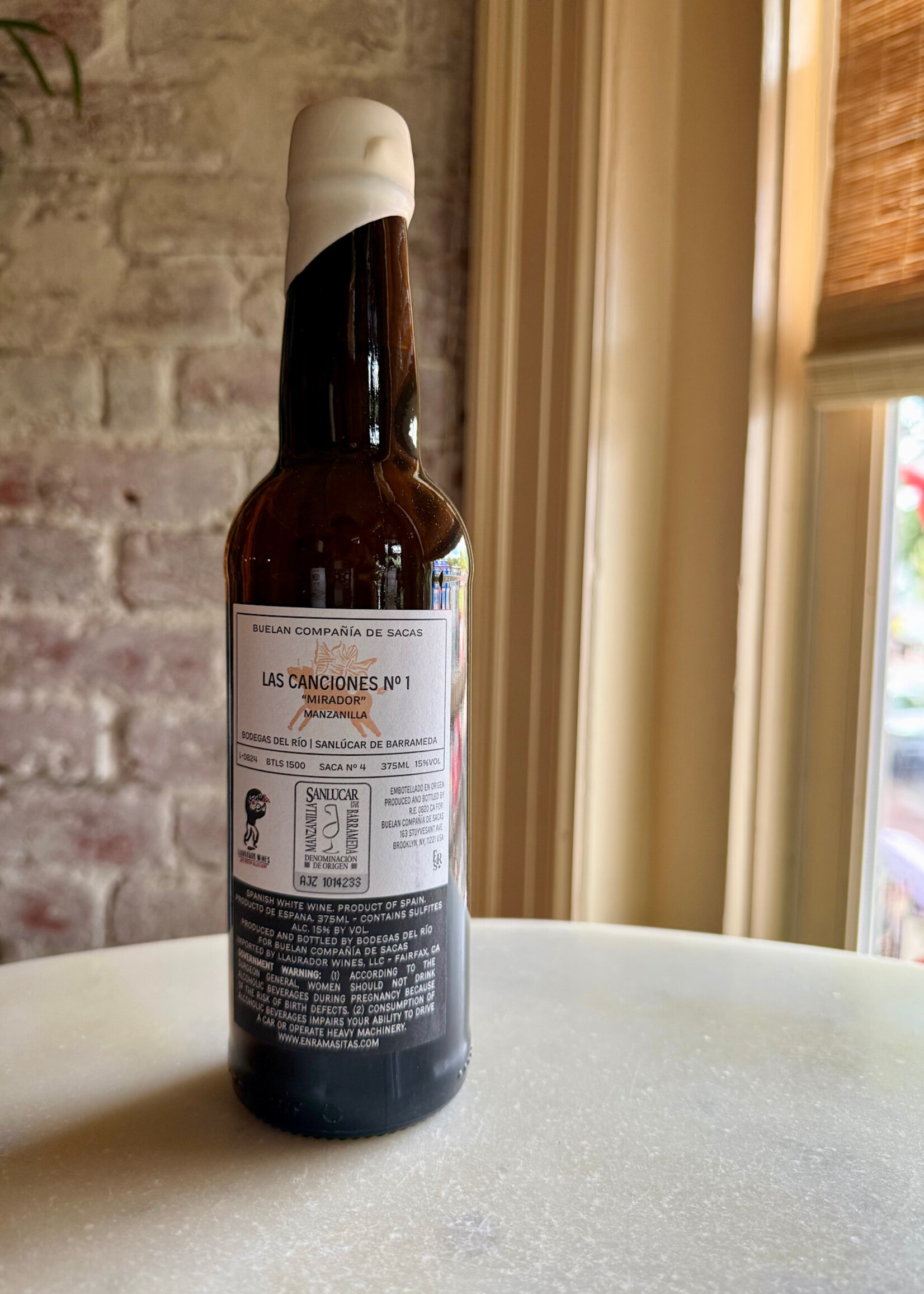 Buelan Compañia De Sacas, Las Canciones No.1 Mirador Manzanilla,  Sanlúcar de Barrameda, Andalusia, Spain 375ml