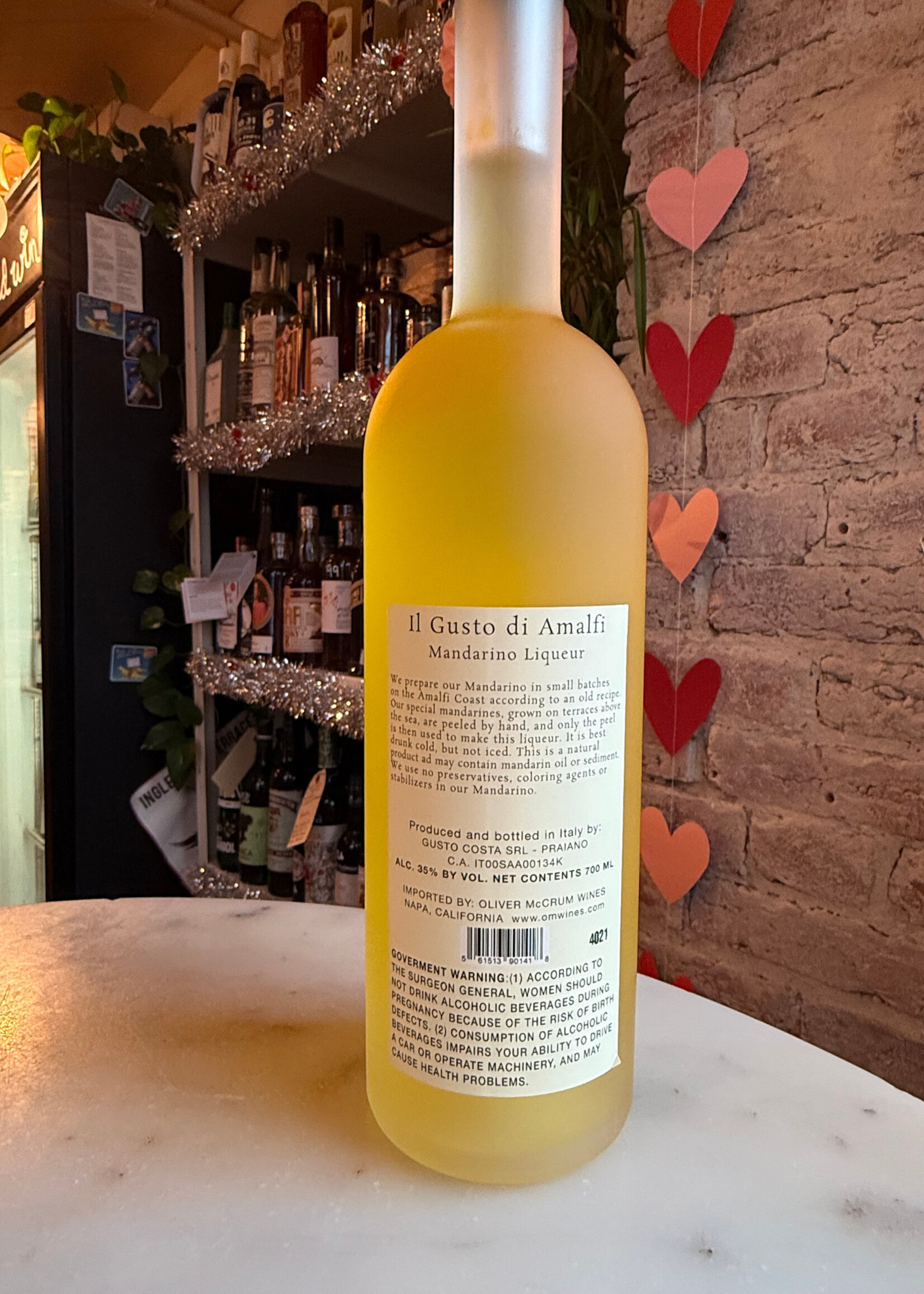 Il Gusto di Amalfi, Mandarino Liquer,  Marzatico Mandarin Liqueur, Italy 700ml