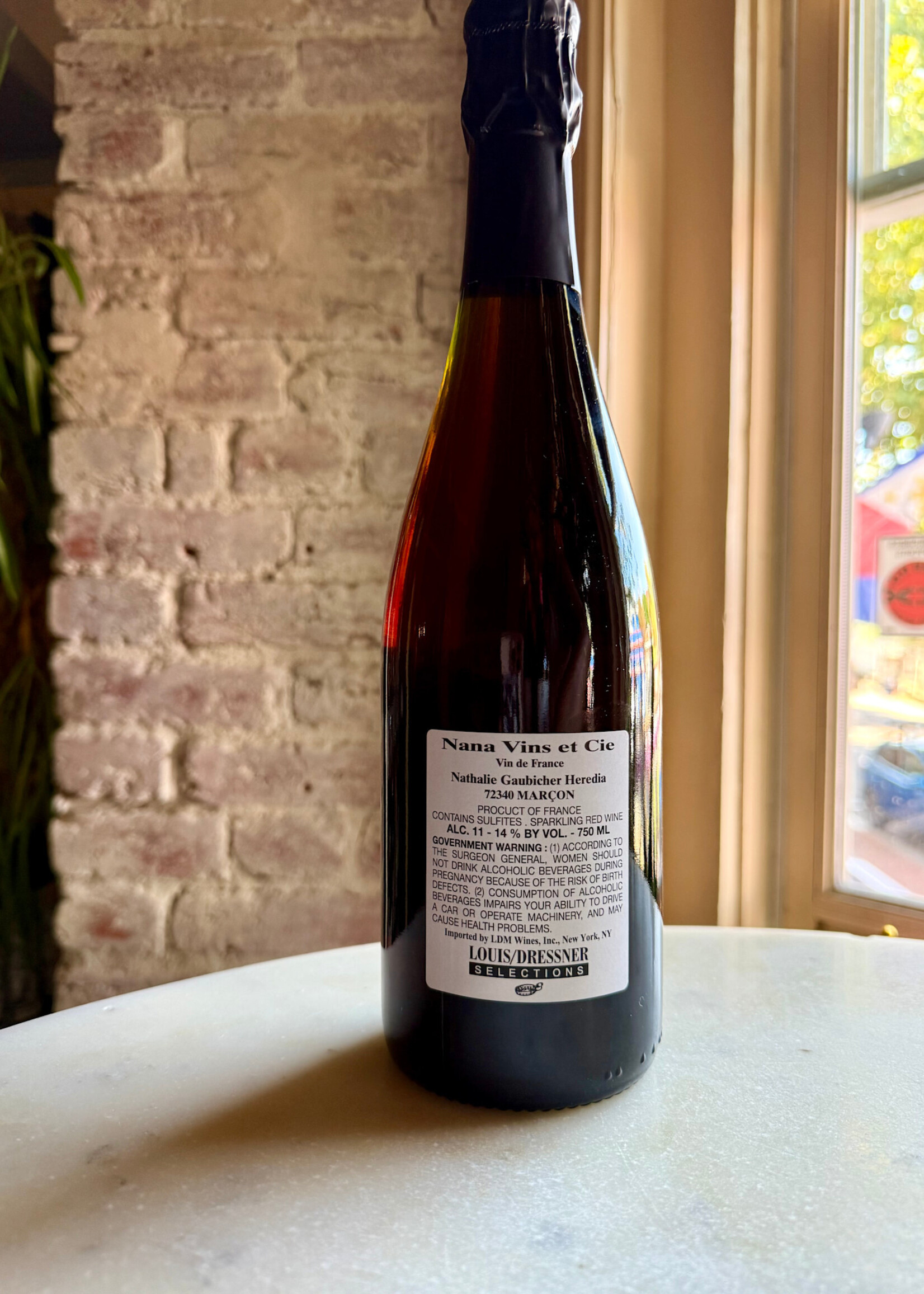 Nana Vins et Cie, Boisson Rouge PetNat, Loire Valley, France NV