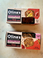 Olina Gluten Free Crackers Specialty Crackers Fig & Sunflower Seed 3.5oz (100g)