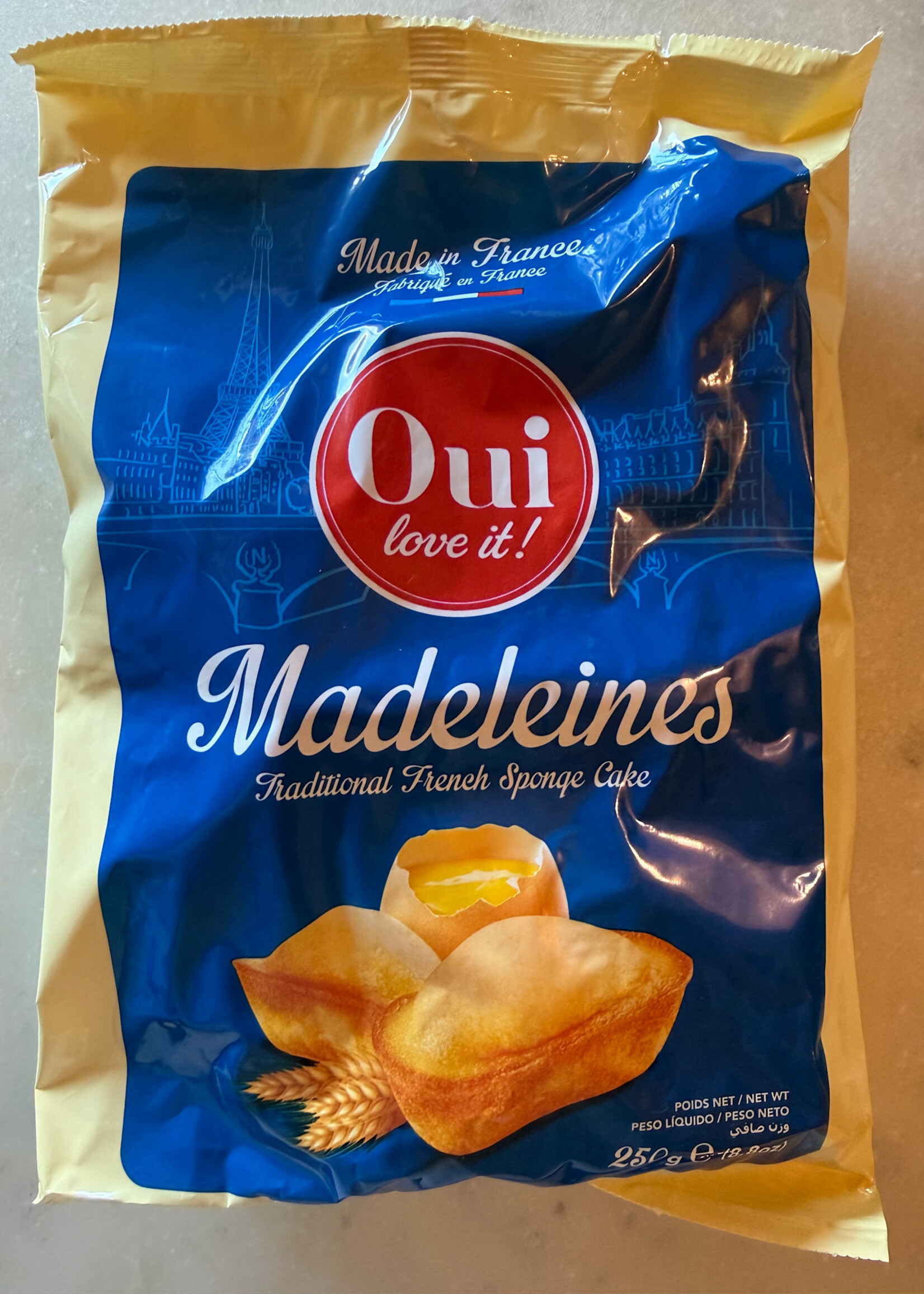 Oui Love It, Madeleines Traditional Grench Sponge Cake 8.8oz (250g()