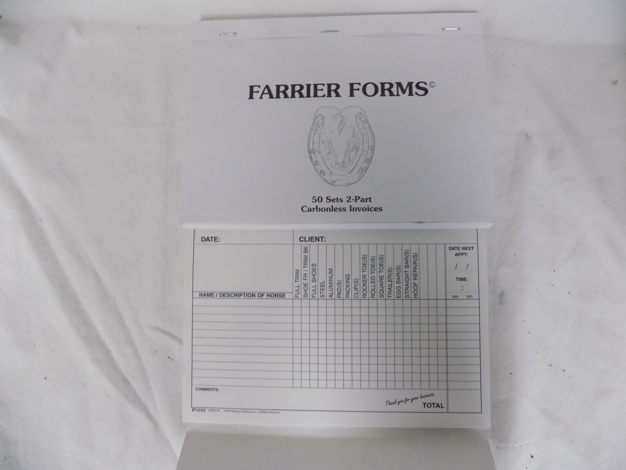 Farrier Forms Farrier Form Invoices Farriers Depot