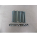 2.5' bolts (Slotted Phil hd) w/ square nuts for horse shoe bands, bag of 5 pair (10 Bolts & 10 Nuts)