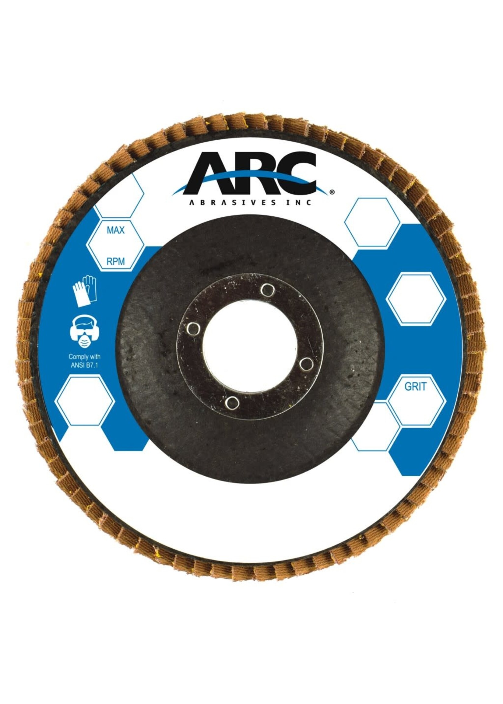 Arc Abrasive 4.5" 40 Grit High Density Flap Disk