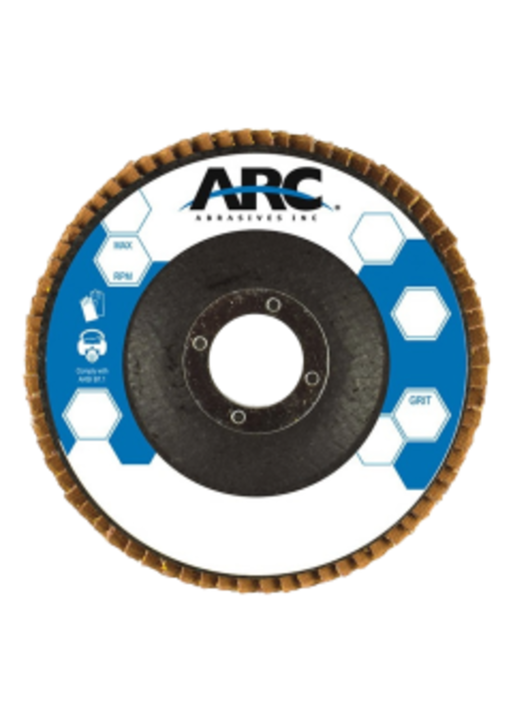 Arc Abrasive 4.5" 60 Grit High Density Flap Disk