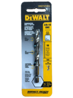3/8"-16  Drill Tap, 1/4 Hex Drive, ea