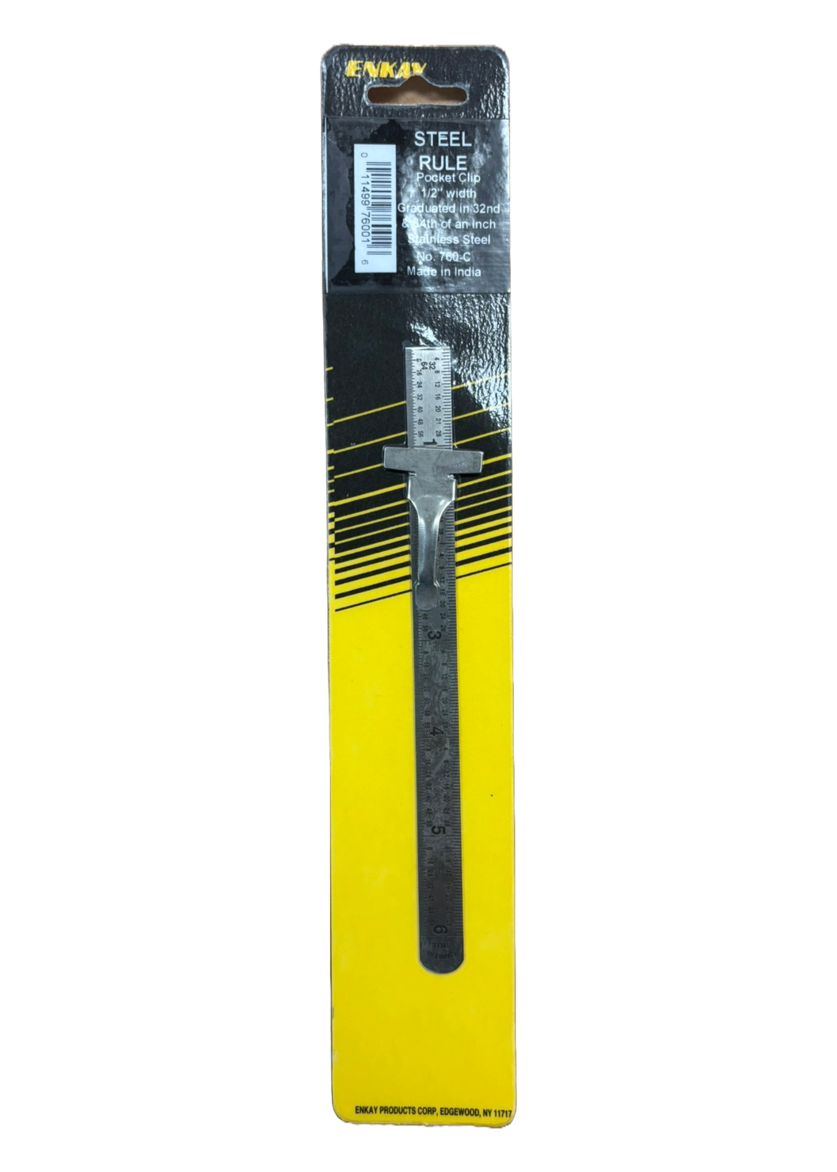 6" x 1/2" Steel Rule