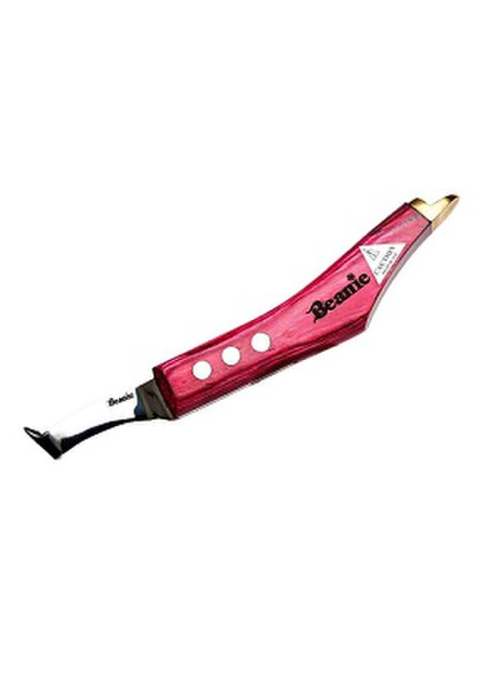 Beanie Beanie Straight Blade Knife Right Hand Red