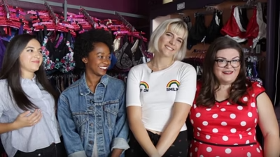 Round 2! Buzzfeed gals get fitted at Lucy’s Boudoir