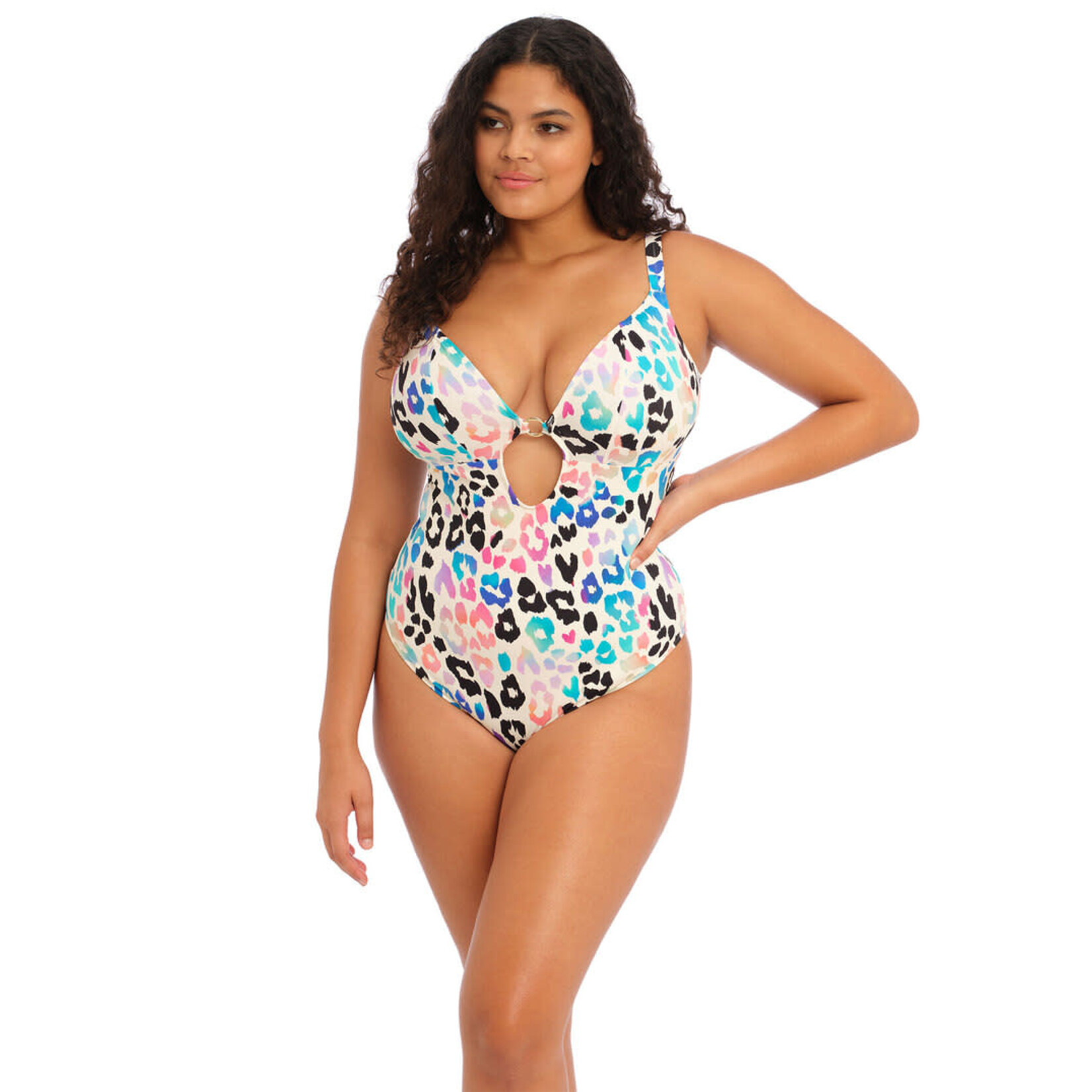 Elomi Swim Party Bay Multi Non Wired Plunge Swimsuit