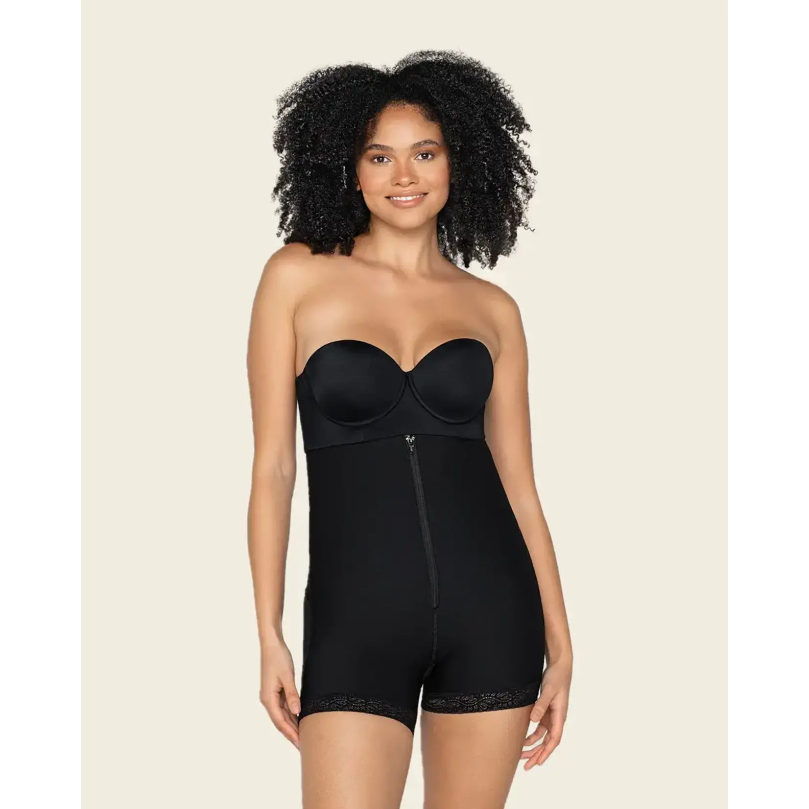 Leonisa Strapless Short Firm Body Shaper with Butt Lifter