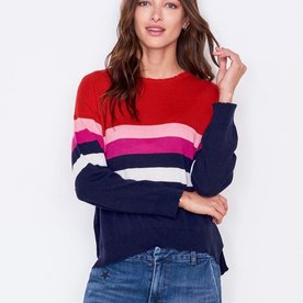 Sundry Sundry Stripes Crew Sweater