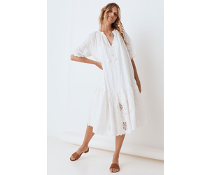 Spell Lala Linen House Dress, White - I Heart Hanalei Beach Boutique