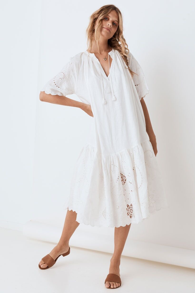Spell Lala Linen House Dress White I Heart Hanalei Beach Boutique
