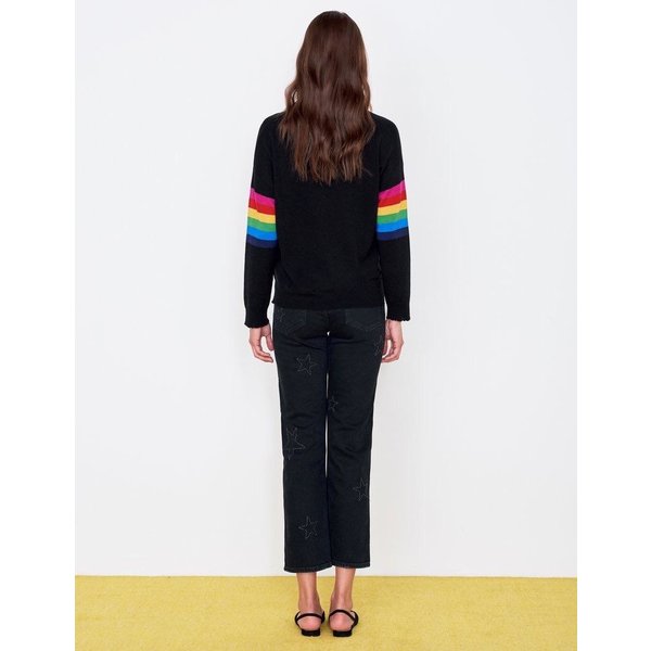 Sundry Sundry Rainbow Arm Stripe Crew