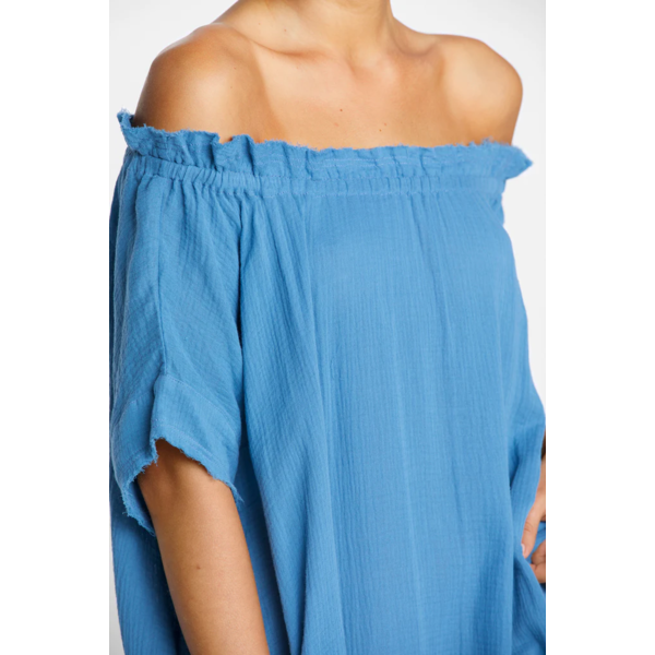 Mikoh Swimwear Mikoh Mirakami Off The Shoulder Maxi Dress