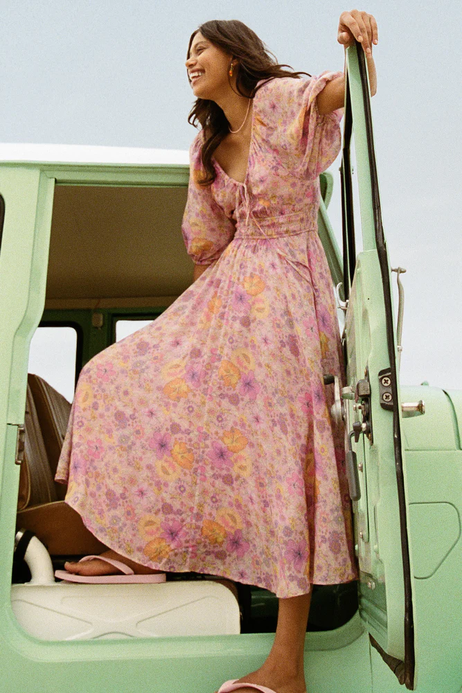 Spell Hibiscus Lane Midi Dress - I Heart Hanalei Beach Boutique
