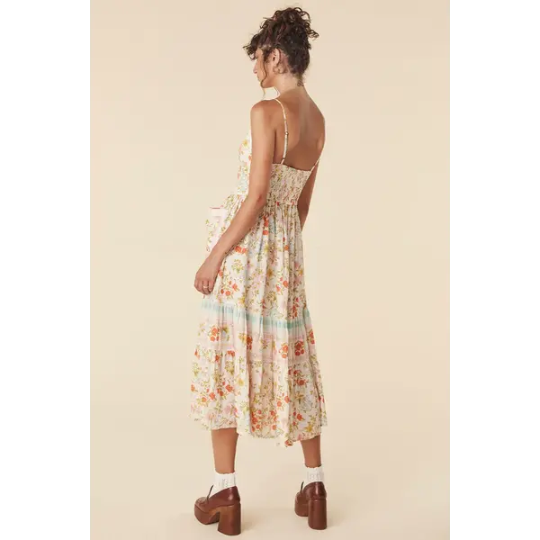Spell Designs Spell Flora Linen Midi Dress