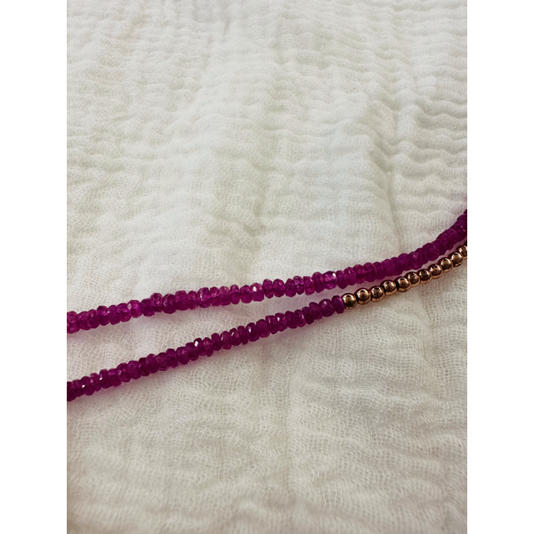 A. Compton A. Comp A101 Pink Sapphire Rose Gold Beads