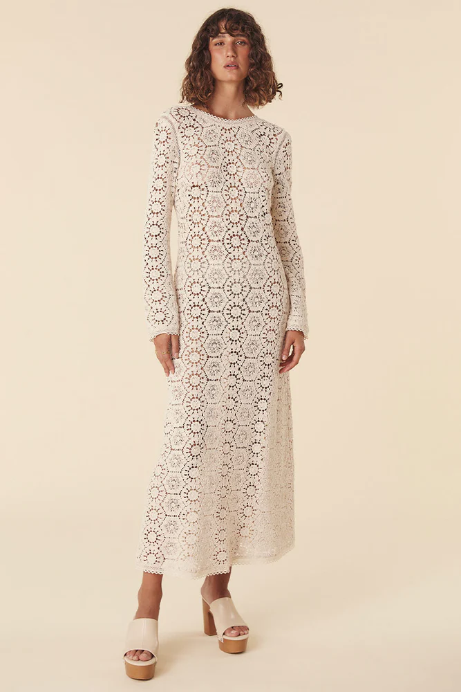 Spell Helena Crochet Lace Gown - I Heart Hanalei Beach Boutique