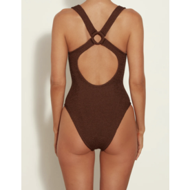 Hunza G Hunza G  Maya Swim Metallic Chocolate