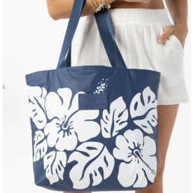 Aloha Collection Aloha Collection Big Island Hibiscus Day Tripper White/Navy