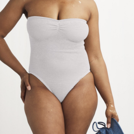 Hunza G Hunza G Brooke Swim Metallic Grey/Silver