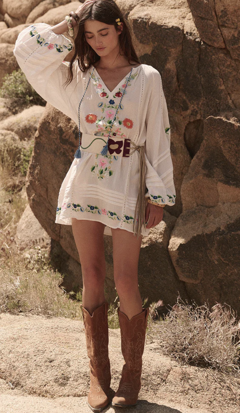 Spell Designs Spell Florapaloosa Embroidered Tunic Dress - I Heart Hanalei  Beach Boutique