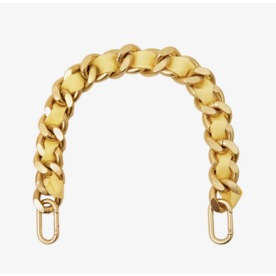 Clare Vivier Clare V. Shortie Strap -Grossgrain Curb Chain Butter