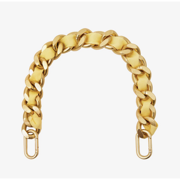 Clare Vivier Clare V. Shortie Strap -Grossgrain Curb Chain Butter