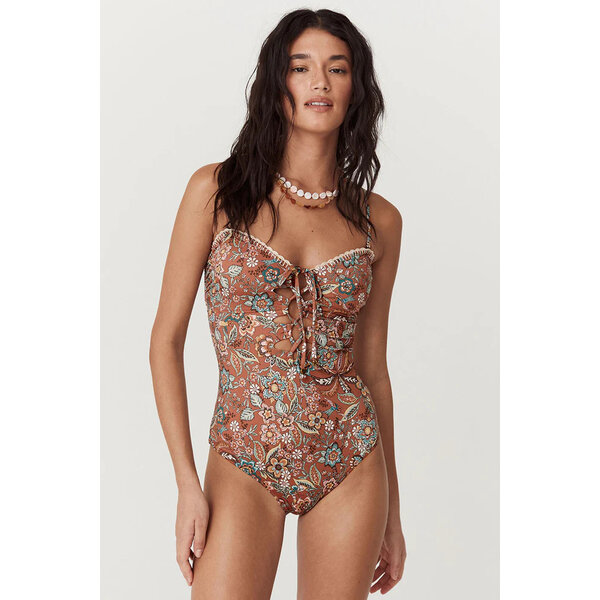 Spell Designs Spell Mojave Lily Lace Up One Piece