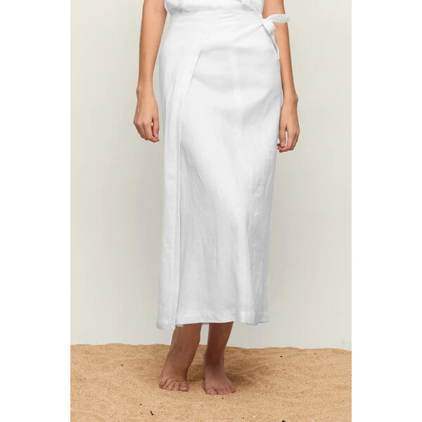 Mikoh Swimwear Mikoh La Ponche Linen Maxi Skirt