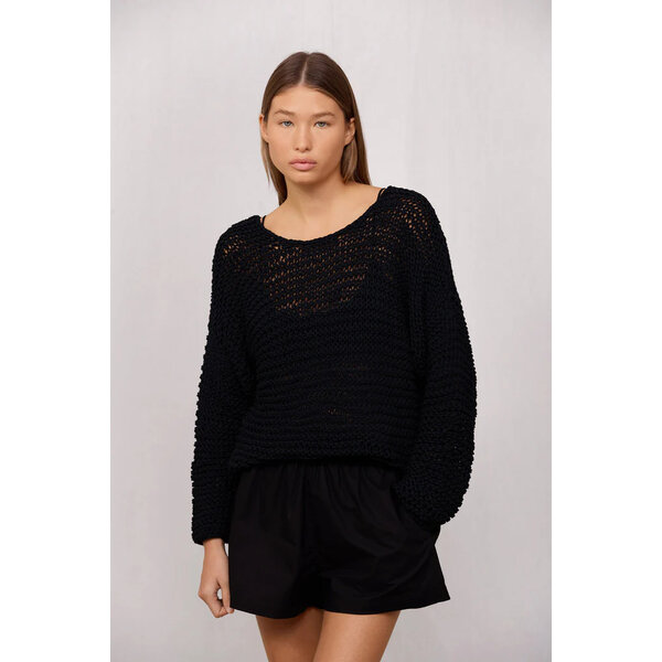 Mikoh Swimwear Mikoh Mehetia Knit Drop Shoulder Long Sleeve Top