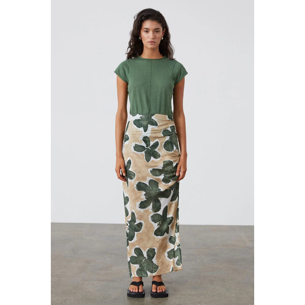 Zulu & Zephyr Zulu & Zephyr Rouched Linen Skirt