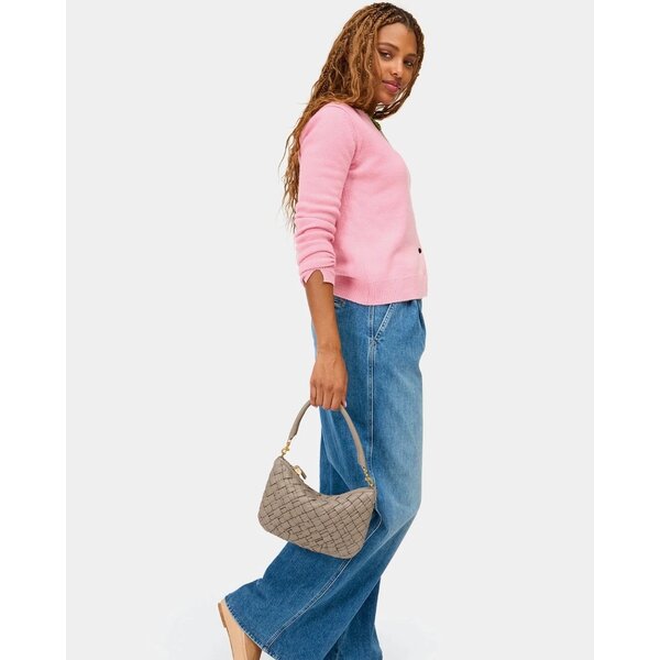 Clare Vivier Clare V. Petit Moyen Messenger- Puffy Woven -Dove Grey