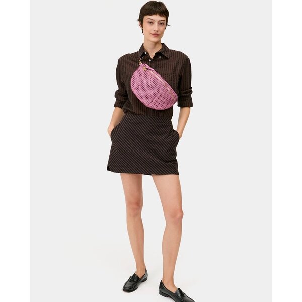 Clare Vivier Clare V. Grande Fanny -Rattan -Wild Thistle