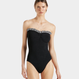 Hunza G Hunza G Dolly Swim Crincle Gingham Black