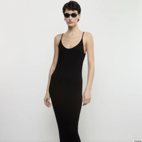 Enza Costa Enza Costa Silk Rib Lettuce Edge Dress
