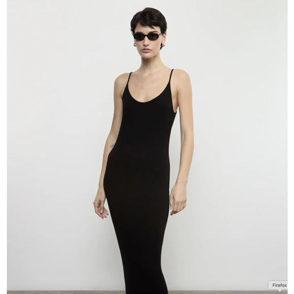 Enza Costa Enza Costa Silk Rib Lettuce Edge Dress