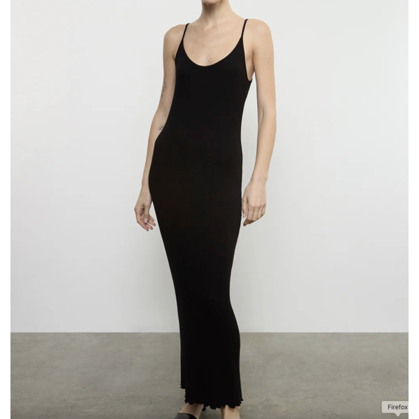 Enza Costa Enza Costa Silk Rib Lettuce Edge Dress